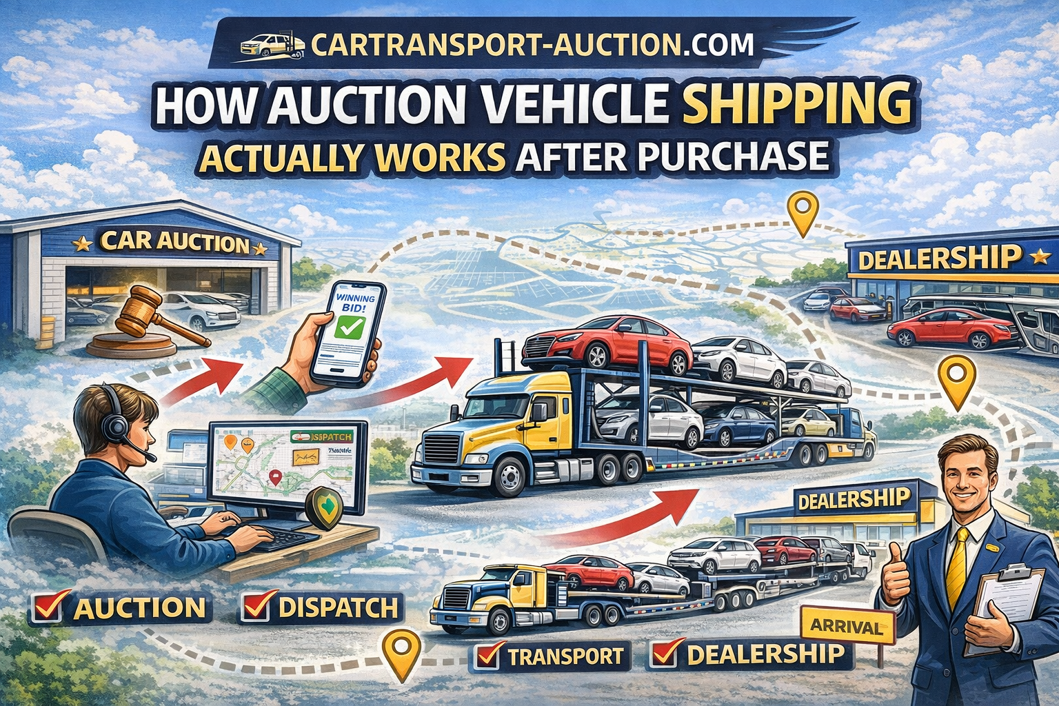 How Auction Vehicle Shipping Actually Works After Purchase
